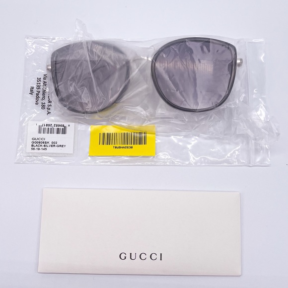 NEW GUCCI GG0606SK 002 SUNGLASSES GUCCI CAT EYE FRAME - Picture 13 of 14